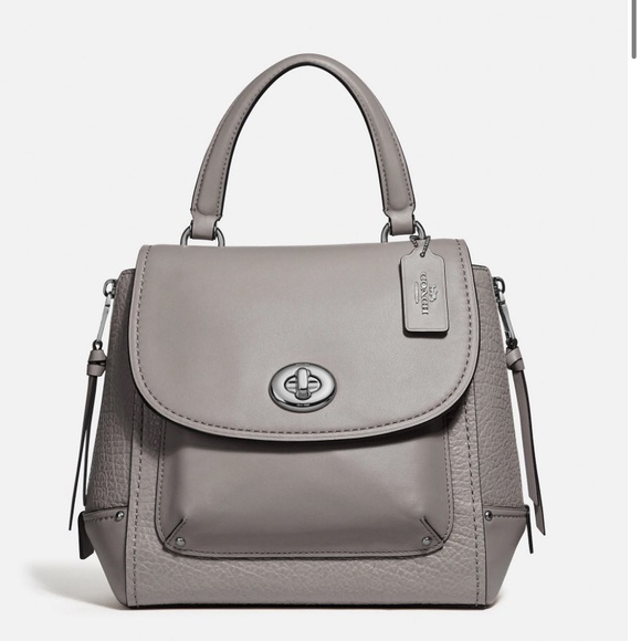 Coach Faye Convertible Backpack top handle in excellent condition - dove gray - Picture 2 of 9